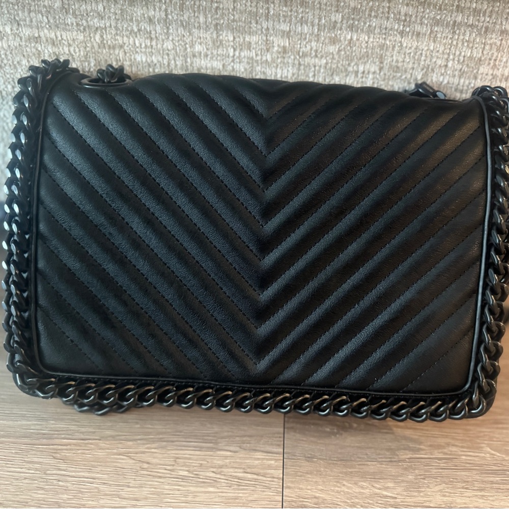 Aldo Black Chevron Crossbody Bag